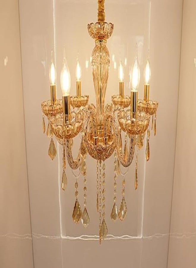 Bemisall Chandelier Modern K9 Crystal Chandelier Lighting, Clear Crystal Ceiling Light Fixture Pendant Lamp for Dining Room Bathroom Bedroom Livingroom - Image 4